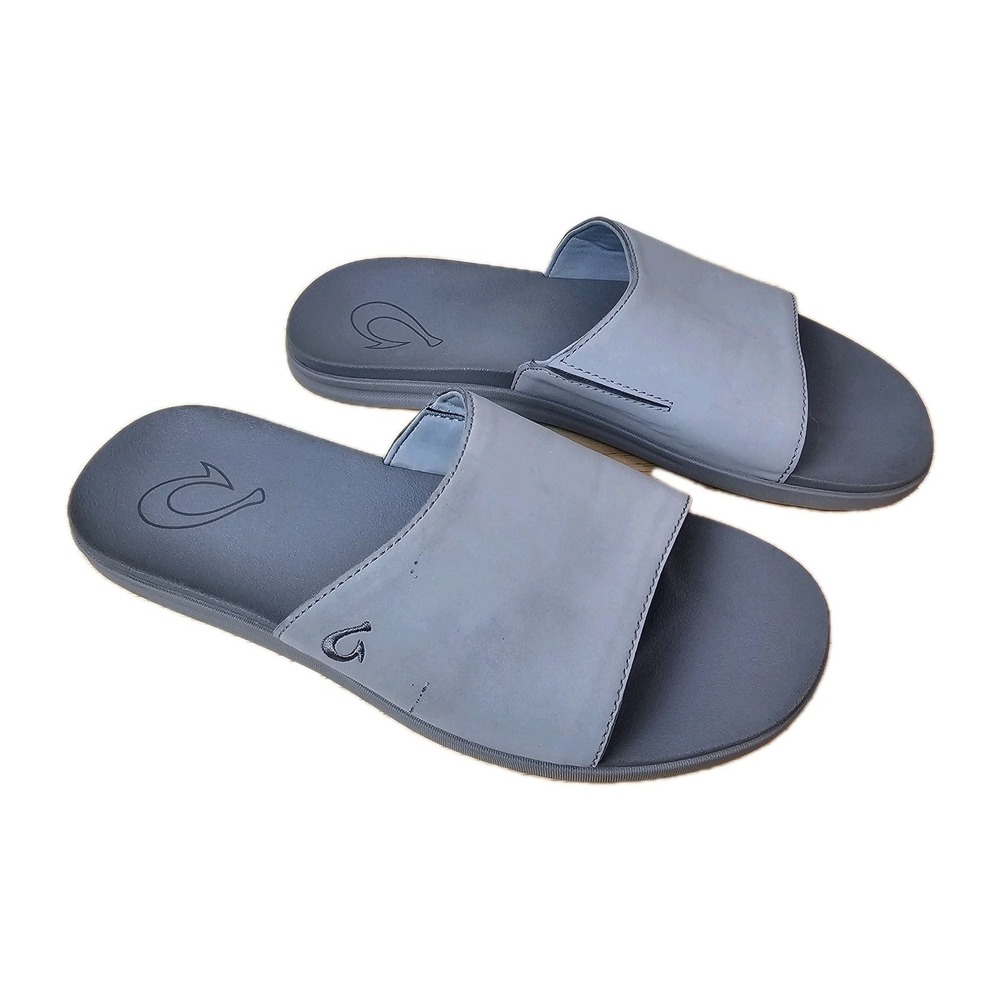 Olukai  Alania Kai Gray Slide Sandal Size 11 Medium